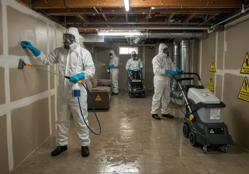 Basement Moisture Removal and Structural Drying process in Floral City, FL